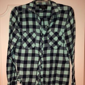 Flannel plaid button down